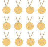 Zodiac Sign Round Pendant Necklace