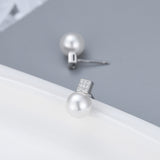 Micro-inlaid Zircon Pearl Earrings