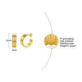 INS Style Exaggerated Arc Hoop Earrings