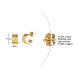 INS Style Exaggerated Arc Hoop Earrings