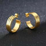 INS Style Exaggerated Arc Hoop Earrings