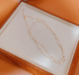 Natural Freshwater Pearls Sweater Chain Stacked Necklace
