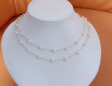Natural Freshwater Pearls Sweater Chain Stacked Necklace