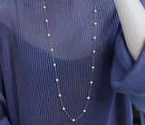 Natural Freshwater Pearls Sweater Chain Stacked Necklace