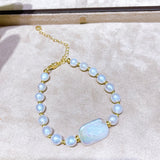Vintage Colorful Square Baroque Freshwater Pearl Bracelet