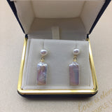 Colorful Baroque Freshwater Double Pearl Pendant Earrings