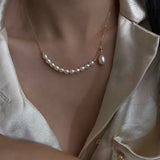 Ins Style Simple Natural Little Pearl Element Necklace