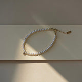 Simple Love Tail Chain Pearl Bracelet