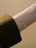 Simple Love Tail Chain Pearl Bracelet