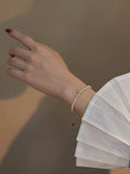 Simple Love Tail Chain Pearl Bracelet