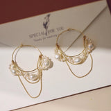 Baroque Natural Freshwater Pearl Tassel Earrings