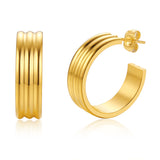 INS Style Exaggerated Arc Hoop Earrings