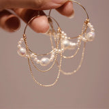 Baroque Natural Freshwater Pearl Tassel Earrings