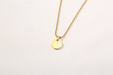 INS Style Titanium Steel Elizabeth Gold Coin Necklace