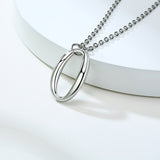 INS Style Hollow Oval Necklace