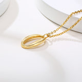 INS Style Hollow Oval Necklace