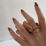 Vintage Royal Court Style Opal Open Ring