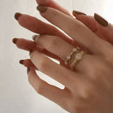 Vintage Royal Court Style Opal Open Ring