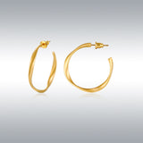 INS Style Twisted C-shaped Hoop Earrings