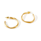 INS Style Twisted C-shaped Hoop Earrings