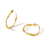 INS Style Twisted C-shaped Hoop Earrings