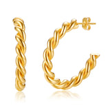 INS Style Twisted Hoop Earrings