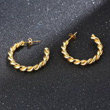 INS Style Twisted Hoop Earrings
