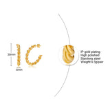 INS Style Twisted Hoop Earrings