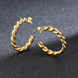 INS Style Twisted Hoop Earrings