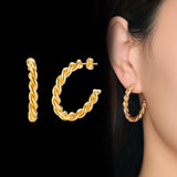 INS Style Twisted Hoop Earrings