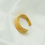 18k Gold Ring Stainless Steel Open Rings