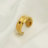 18k Gold Ring Stainless Steel Open Rings