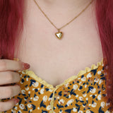 Smooth Hollow Heart Pendant Necklace