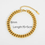 INS Style 3/6/8mm Cuban Chain Bracelet