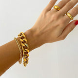INS Style 3/6/8mm Cuban Chain Bracelet