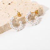 INS Style Pearl Hoop Earrings