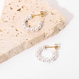 INS Style Pearl Hoop Earrings