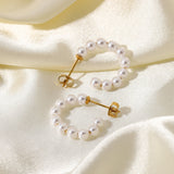 INS Style Pearl Hoop Earrings