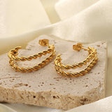 INS Style Twisted Earrings