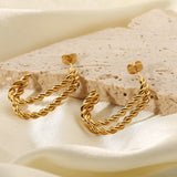 INS Style Twisted Earrings