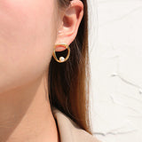 Irregular Oval Shape Pearl Earring
