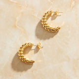 INS Style Croisant C-Shape Hoop Earrings