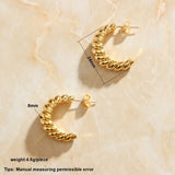 INS Style Croisant C-Shape Hoop Earrings