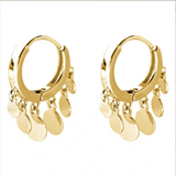 INS Style Geometric Disc Hoop Earrings