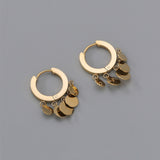 INS Style Geometric Disc Hoop Earrings