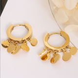 INS Style Geometric Disc Hoop Earrings