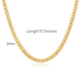 INS Style 3mm/7mm Cuban Chain Necklace