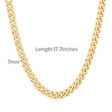 INS Style 3mm/7mm Cuban Chain Necklace