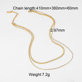 INS Style Double Layer Snake Chain Necklace