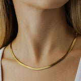 INS Style 4mm Flat Snake Chain Necklace